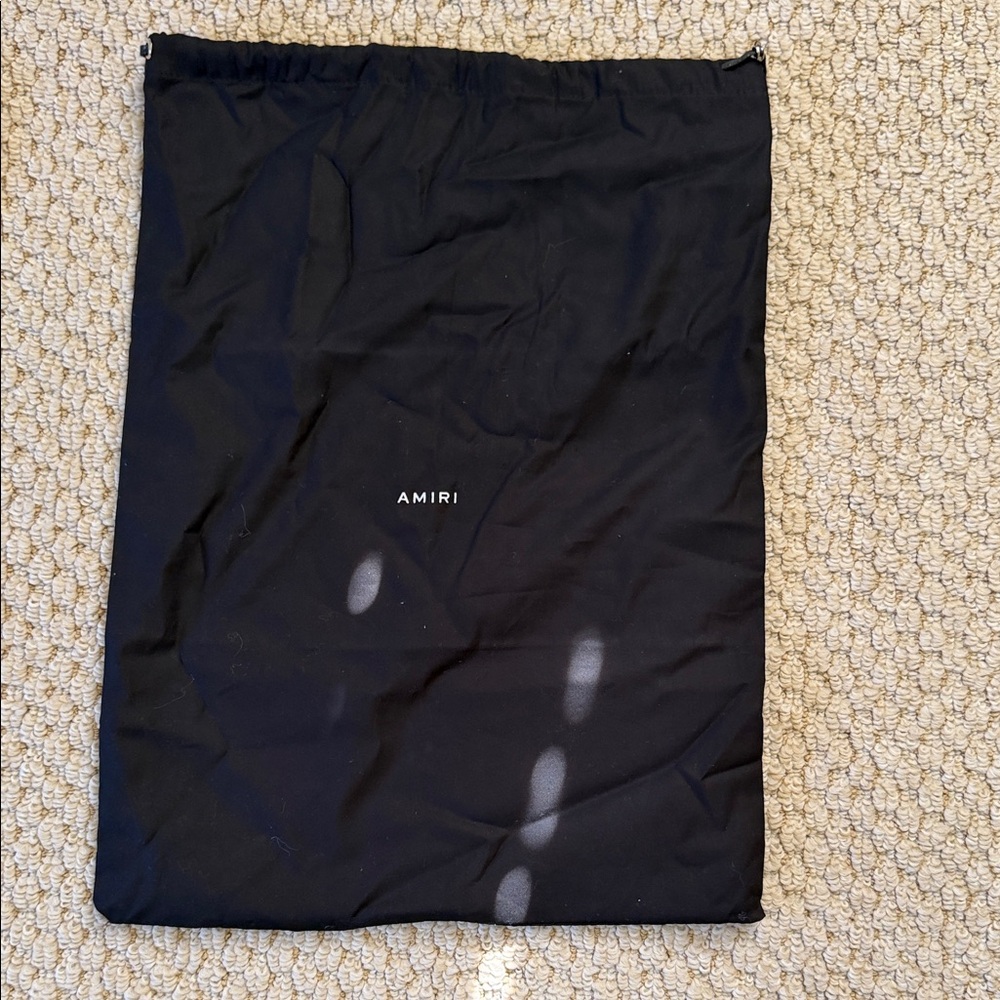 AMIRI Black Dust Bag with White Accents